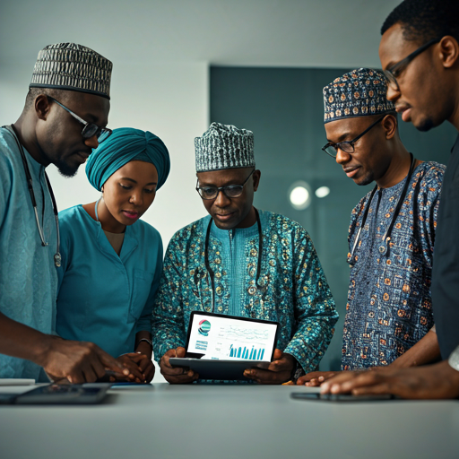 African community and health workers in discussion
