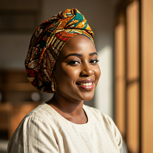 Nigerian mother representing safe maternal health